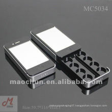 Plastic iphone style eyeshadow palette with mirror eyeshadow packaging, empty case